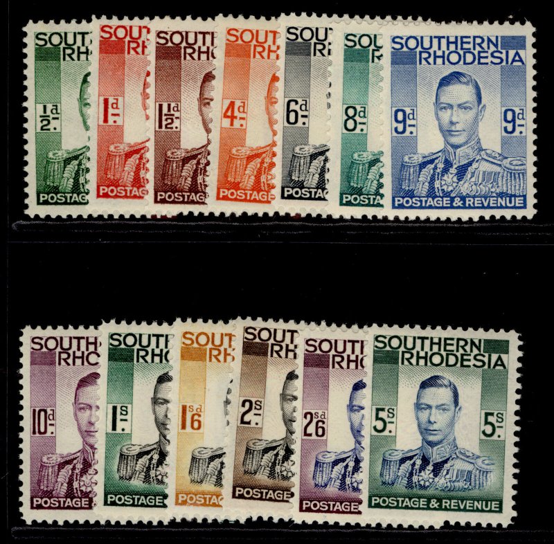 SOUTHERN RHODESIA GVI SG40-52, complete set, NH MINT. Cat £85. 