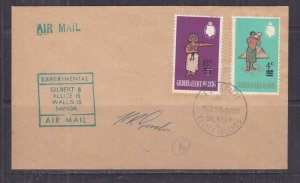 GILBERT & ELLICE ISLANDS,1972 Experimental Airmail cover to Wallis & Futuna.