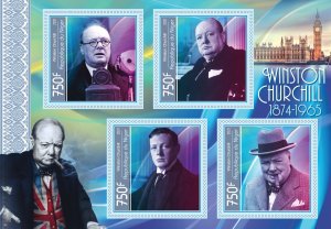 Stamps. Winston Churchill  2021 year 1+1 sheets perforated Niger