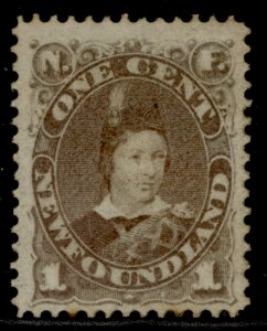 CANADA - Newfoundland QV SG44 1c dull grey-brown M MINT. Cat £50.