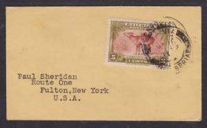 Liberia Sc 287 on Miniature Cover to NY Stamp Dealer 