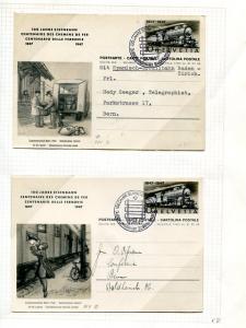 Switzerland  1947 Railway Centennial 5  post cards VF