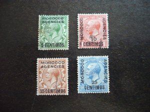 Stamps-British Offices in Morocco-Scott#49-51,53-Used Part Set of 4 Stamps