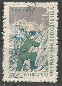 VIET NAM, NORTH, 1961, used 2d, Geological exploration. Scott 166