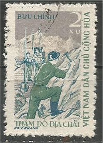 VIET NAM, NORTH, 1961, used 2d, Geological exploration. Scott 166