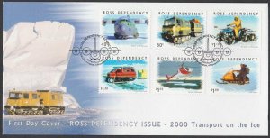 NEW ZEALAND ROSS DEPENDENCY 2000 Transport on the Ice FDC..................Q643a