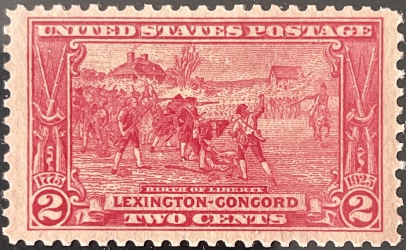 Scott #618 1925 2¢ Lexington-Concord Birth of Liberty MNH OG