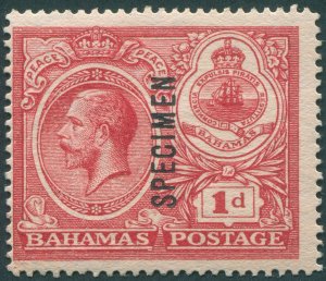 Bahamas 1920 1d carmine SG107s SPECIMEN