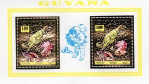 Guyana 1993 Dinosaurs/Minerals/Space/Shels Sheetlet (2)  Mi.#4505A MNH