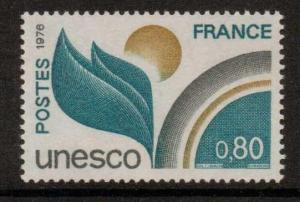 FRANCE SGU16 1976 UNESCO 80c MNH