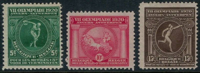 Belgium #B48-50* CV $5.80 1920 Olympic games Antwerp, Belgium