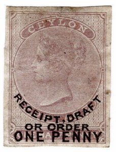 (I.B) Ceylon Revenue : Receipt 1d on ½d OP