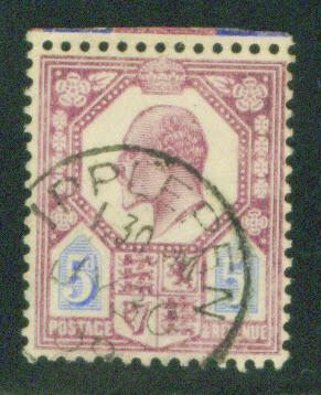 Great Britain Scott 134, KEVII CV$22.50 Margin copy 1902-11