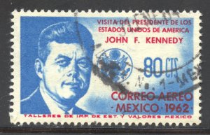 Mexico Scott C262 UH - 1962 Visit of John F Kennedy Issue