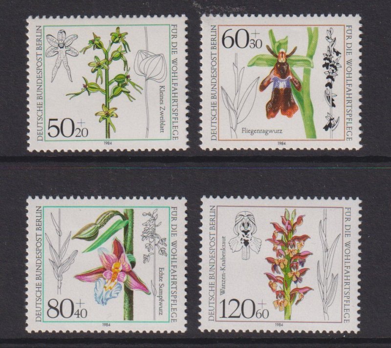 Germany  Berlin   #9NB216-9NB219   MNH  1984  orchids