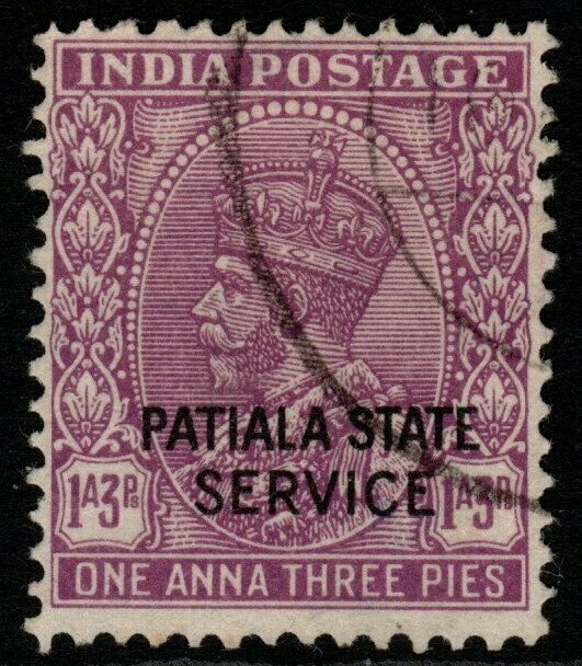 INDIA-PATIALA SGO50 1932 1a3p MAUVE USED