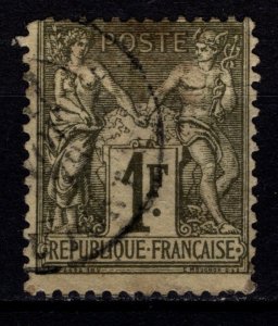 France 1876-85 Peace & Commerce, Type I 1f [Used]