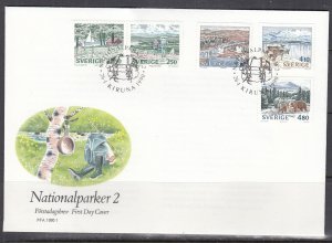 Sweden Scott 1776-80 FDC - National Parks