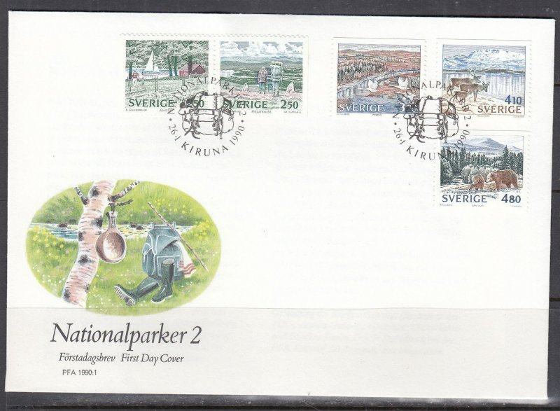 Sweden Scott 1776-80 FDC - National Parks