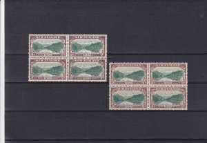 SA26e New Zealand 1946 Landscape, blocks of 4