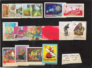 AUSTRIA   2002 ISSUES   MNH