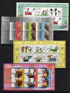 Netherlands - Selection (4) MNH Semi-Postal- Souvenir Sheets    -    Lot 0124319