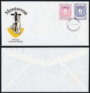 MONTSERRAT SG575/6 1983 (25 JUL) unaddressed official FDC