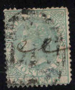 Straits Settlements Scott 15 Used  1867 Queen Victoria CC wmk, Thinned