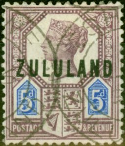 Zululand 1893 5d Dull Purple & Blue SG7 V.F.U