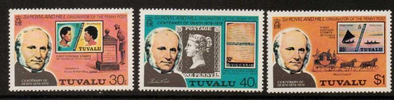 TUVALU SG131/3 1979 ROWLAND HILL MNH