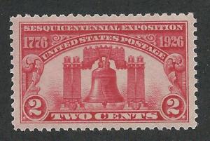 627 MNH, 2c. Sesquicentennial, XF-S    ***GEM***