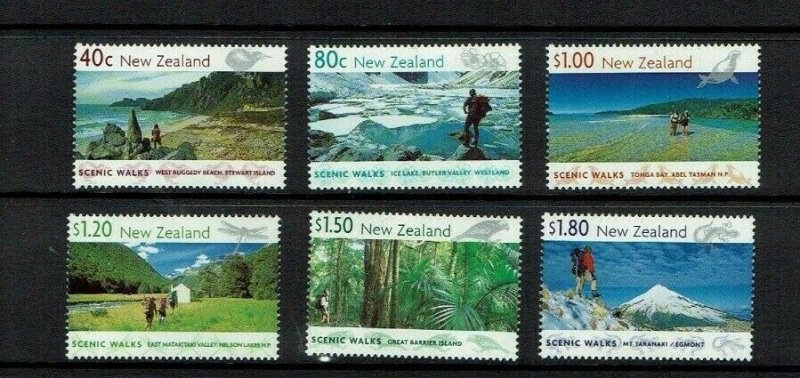 New Zealand: 1999, Scenic Walks, Mint lightly hinged  set 