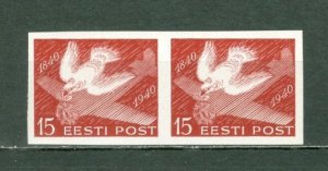 ESTONIA 1940 BIRDS  #152 IMPERF PAIR MNH