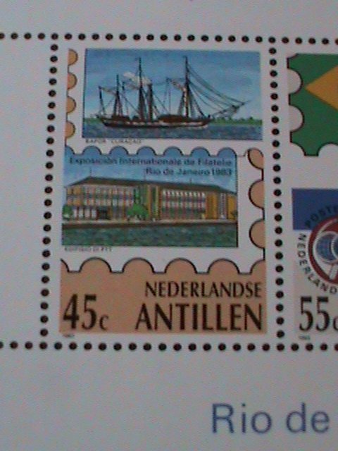 NEDERLAND-ANTILILEN-1983 SC#495a BRASILIANA'83 WORLD STAMPS SHOW MNH S/S VF