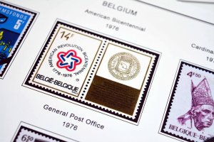 COLOR PRINTED BELGIUM 1976-1999 STAMP ALBUM PAGES (94 illustrated pages)