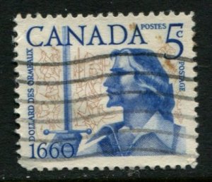 390 Canada 5c Battle of Long Sault, used