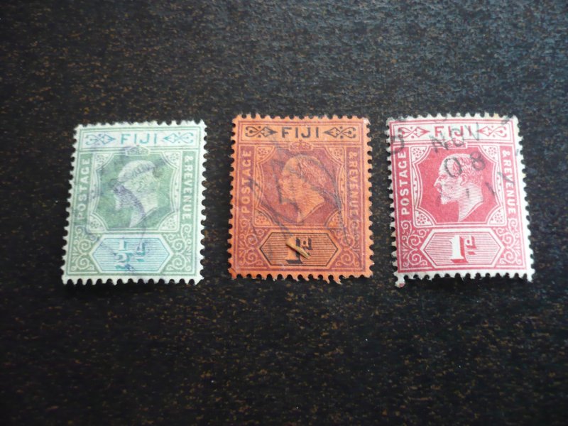 Stamps - Fiji - Scott# 70-72 - Used Part Set of 3 Stamps