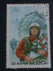 ​KOREA STAMP-1975-SC#1379-83 AERIAL SPORTS FOR NATIONAL DEFENCE CTO STAMPS VF