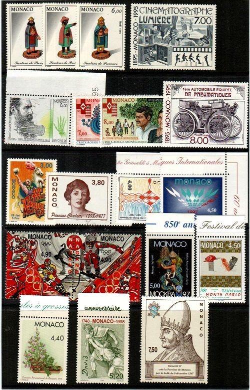 Monaco Scott 1976 // 2068 Mint NH sets (Catalog Value $47.45)