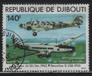 Djibouti C124 Junkers JU-52 and Dewoitine D338 1979