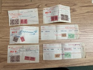 KAPPYSTAMPS  1933 STOCK TRANSFER RECEIPTS LOT OF 6  A263