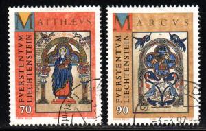 Liechtenstein # 1092-93 ~ Shrt Set 2/4 ~ Used, HMR ~ cv 2.50