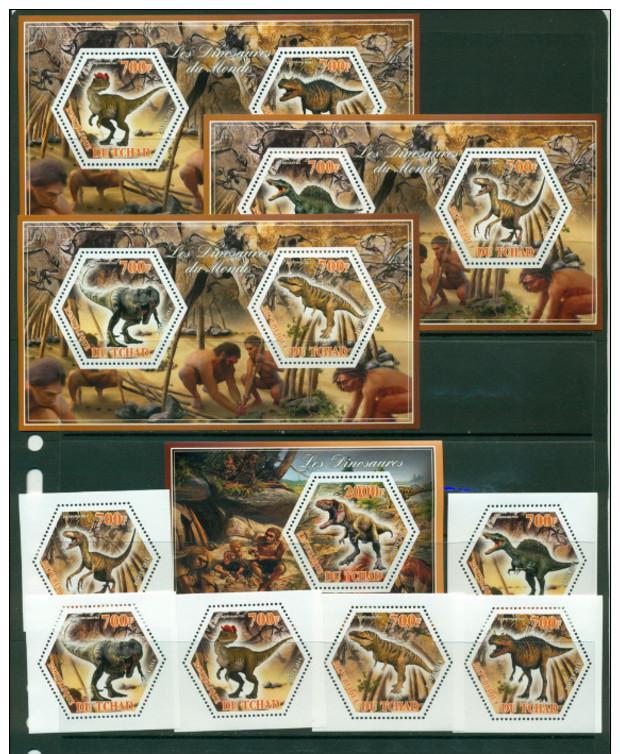 TCHAD CHAD 10 SHEETS COLLECTION DINOSAURS