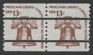 U.S. #1618a MNH Pair Bureau Precancel w/ Shiny Gum