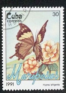 CUBA Sc# 3291 BUTTERFLIES butterfly 30c 1991  used / cancelled