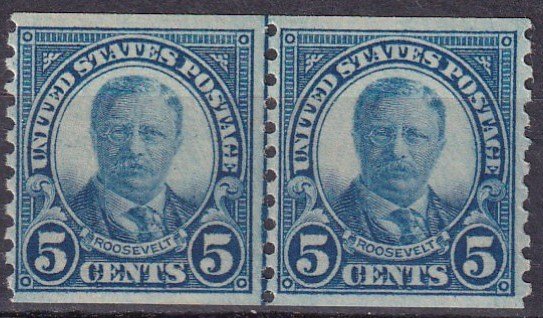 US #602 MNH Joint Line Pair CV $22.50 (Z3545)