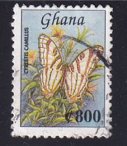 Ghana   #1939B  used  1997 butterflies  800ce