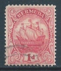 Bermuda #83a Used 1p Caravel Type II - Wmk. 4