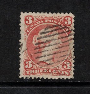 Canada #33 Used fine - Very Fine On Laid Paper With Verge Line *W\ Certificate*