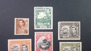 Grenada 1937-38 Scott# 131-142 Mint Light Hinge complete XF set of 12 values